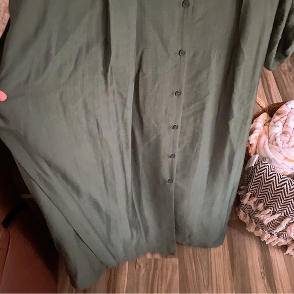 Shein Green Button-Up Dress Size 1X - Picture 10 of 11